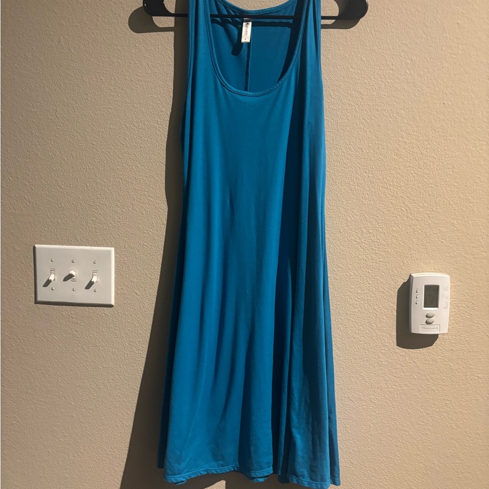 24seven Comfort Apparel Sleeveless Fit and Flare Skater Dress Sapphire Medium - Picture 3 of 10